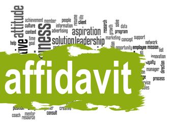 Affidavit Word cloud